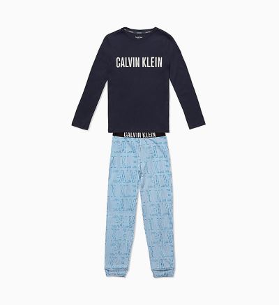 Calvin Klein Ruhák HU542652 | Calvin Klein Intense Power Fiu Pizsama Szett Szürke / Kék